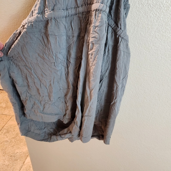 Torrid 2X Gray Twill Short Overalls Military Overall Romper - Picture 10 of 11